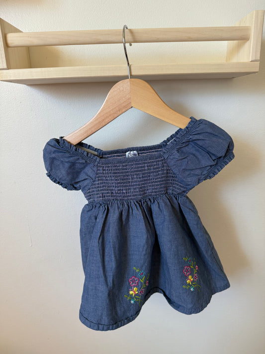 GEORGE DENIM EMBROIDERED SHIRT 6-12M
