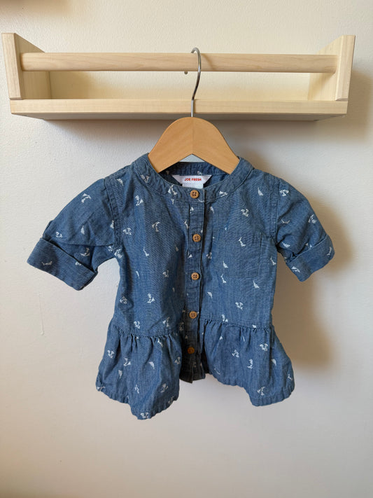 JOE FRESH DENIM BLOUSE 6-12M