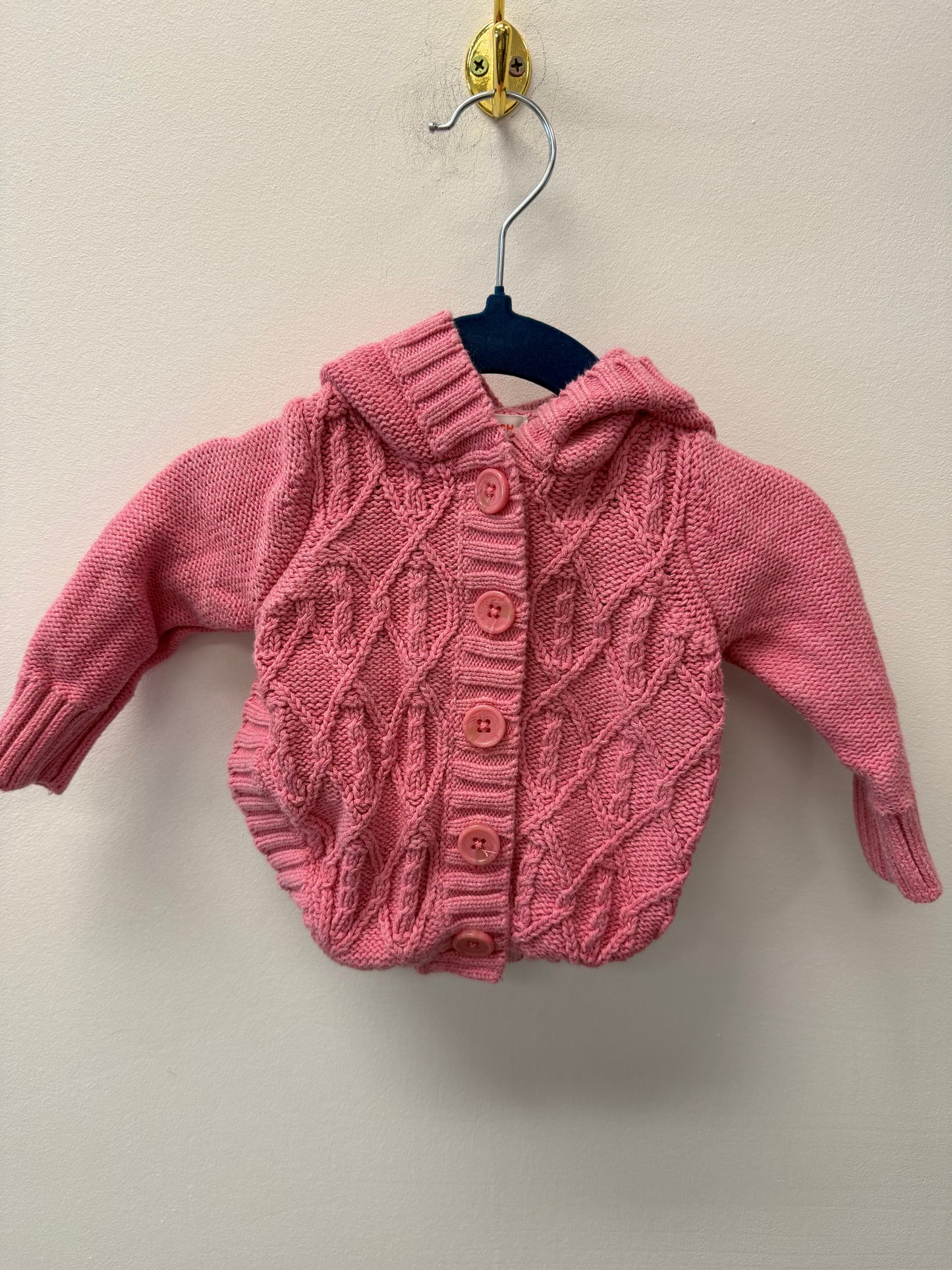 JOE FRESH PINK KNIT SWEATER SIZE 3-6M