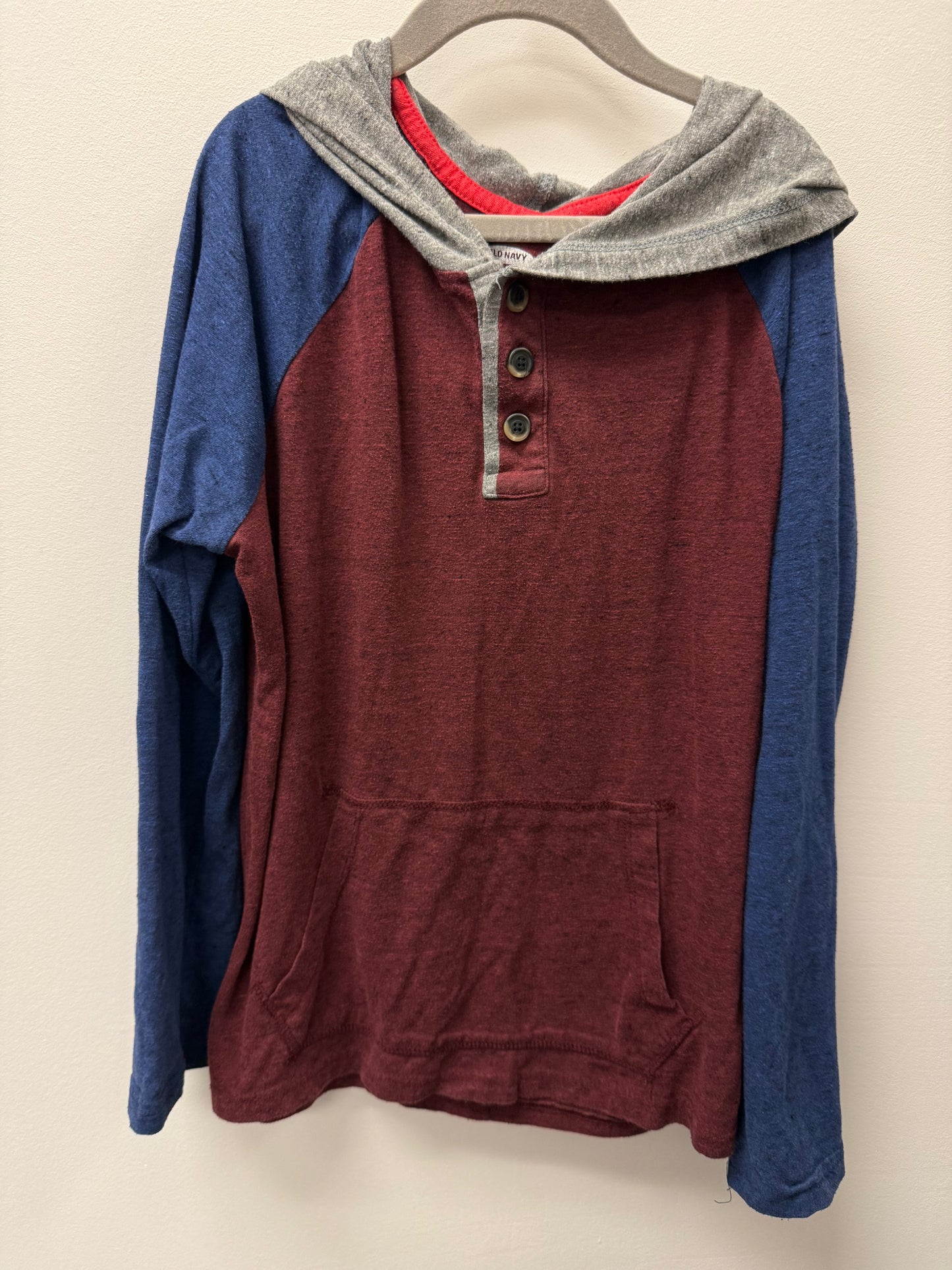 OLD NAVY HOODED SHIRT SIZE 10-12