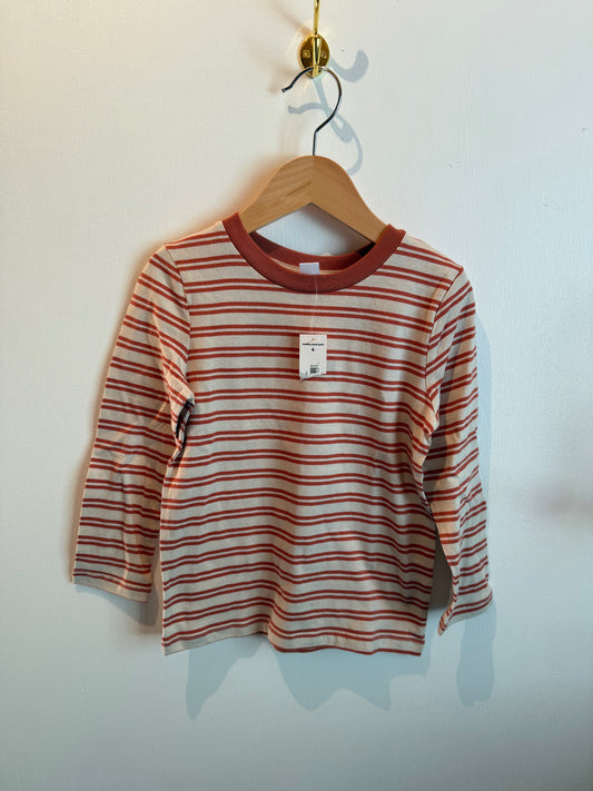 JOE FRESH NEW ORANGE STRIPPED SHIRT 4T