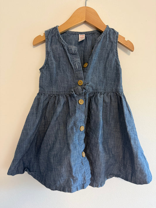 JOE FRESH DENIM BOW DRESS SIZE 3T