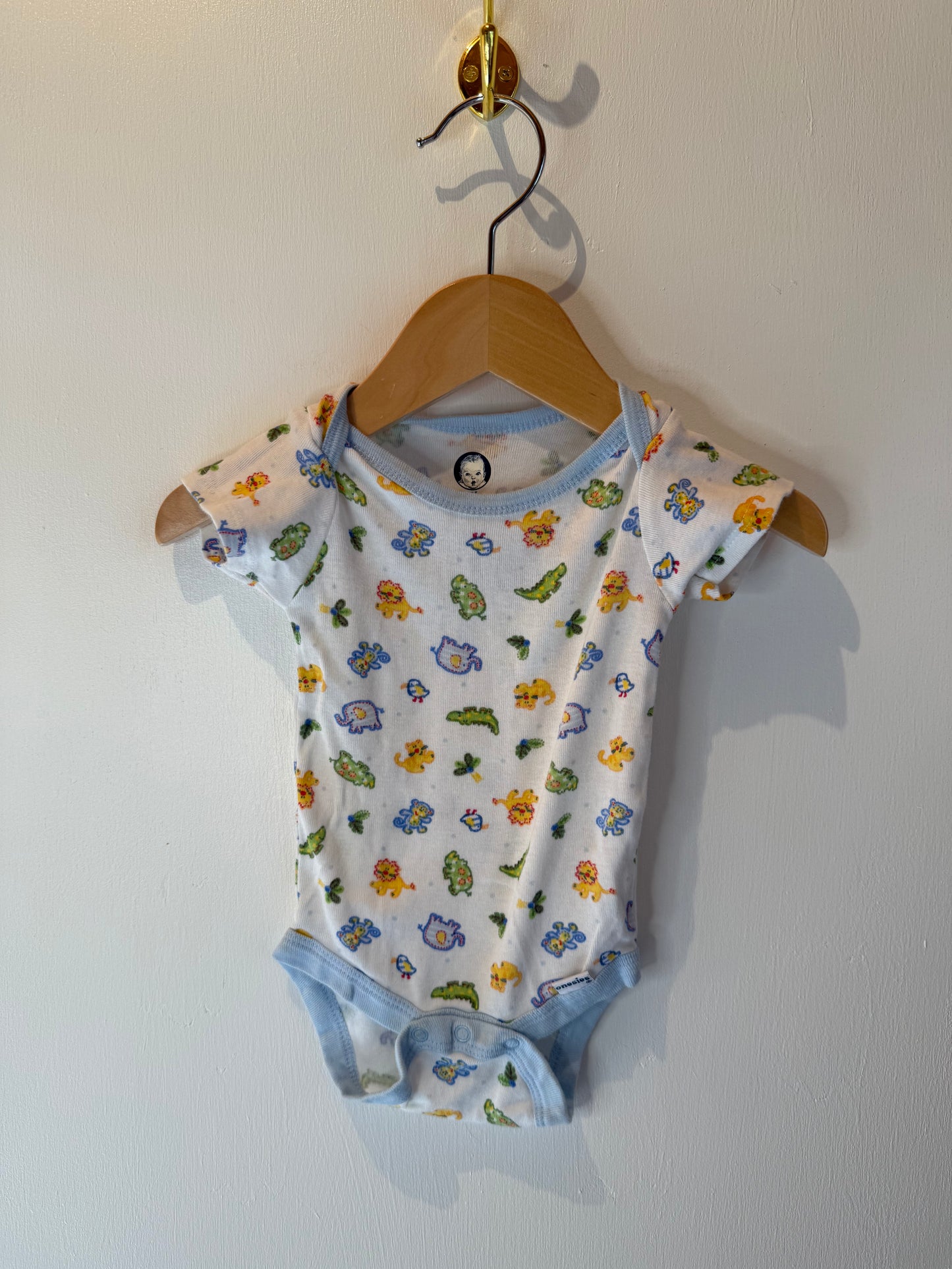 GERBER BLUE ELEPHANT ONESIE 6-9M