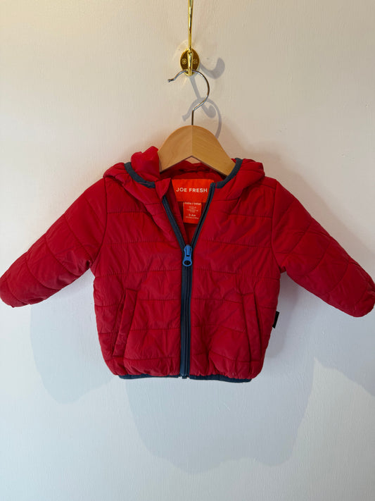 JOE FRESH RED PUFFER JACKET 3-6M