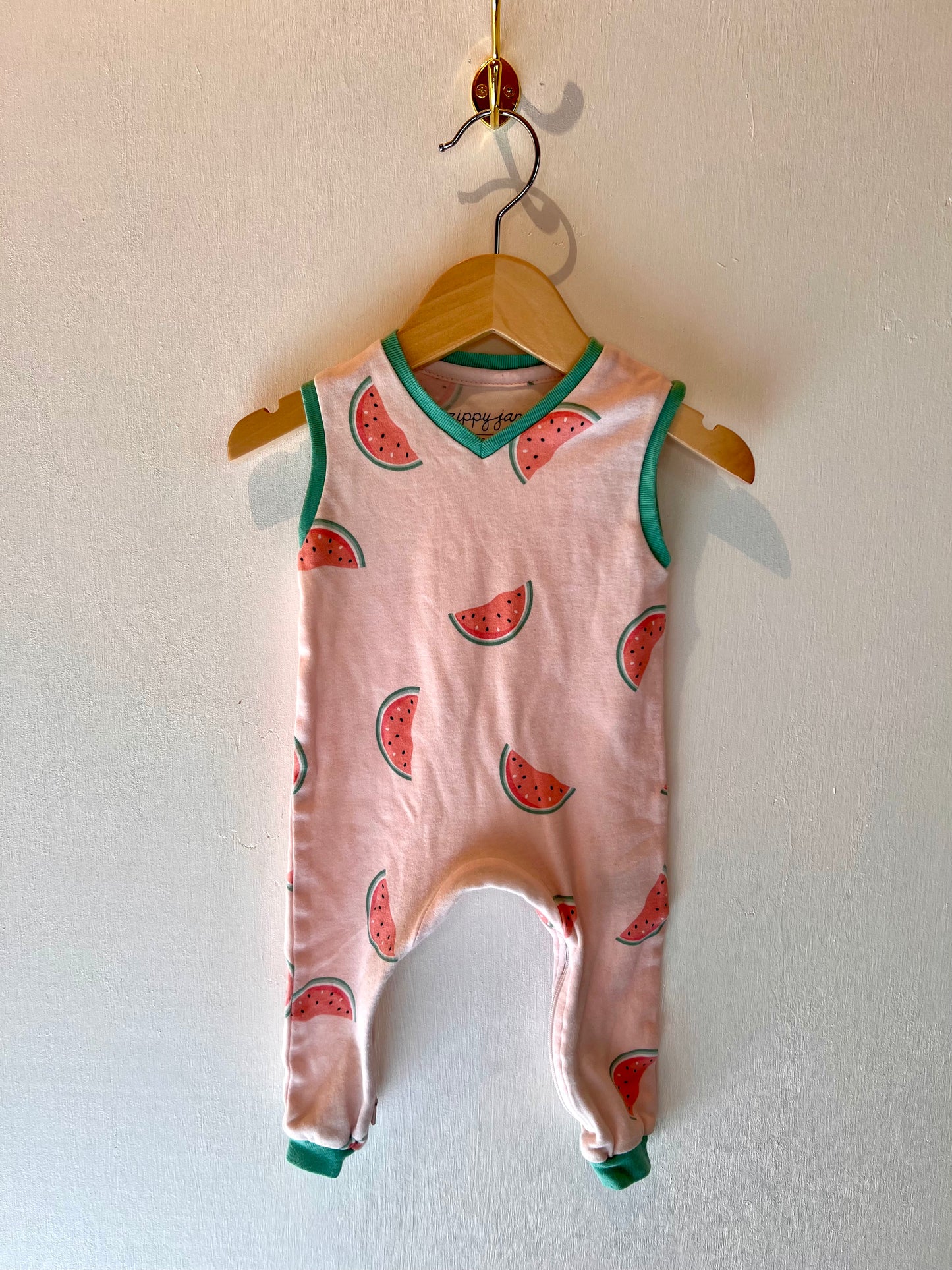 ZippyJamz watermelon romper 6-9 months