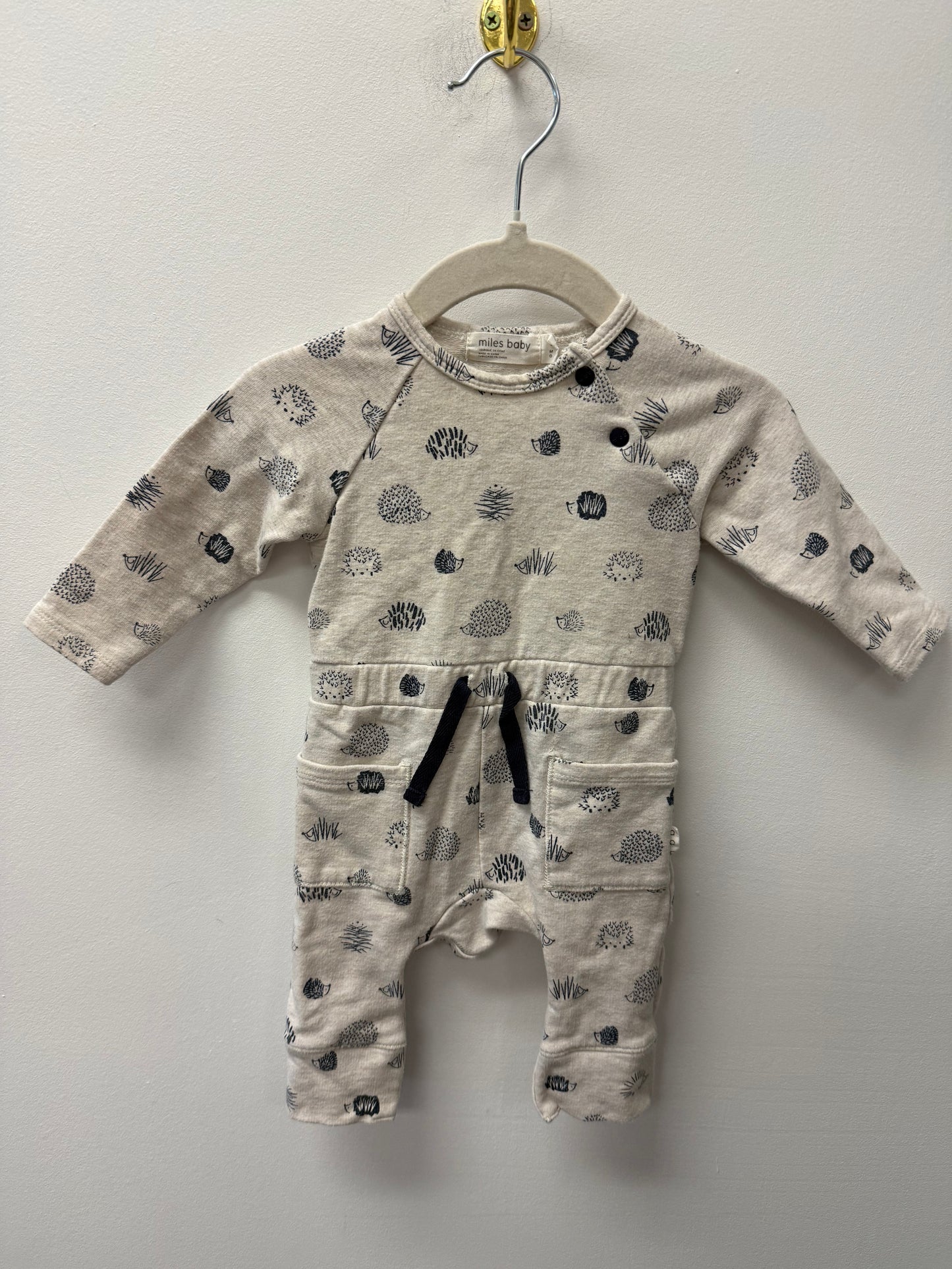 MILES THE LABEL HEDGEHOG ROMPER SIZE 3M
