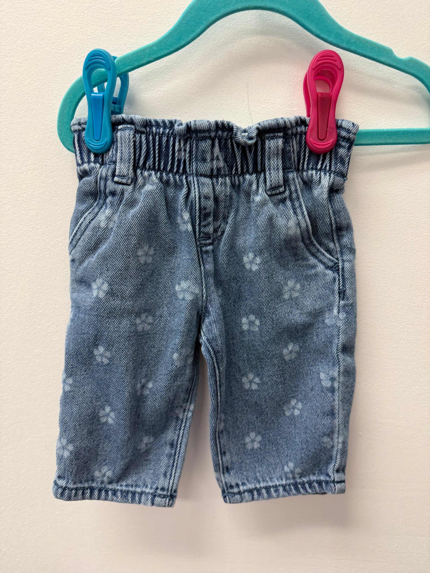 GEORGE STRETCHY DAISY JEANS SIZE 0-3M