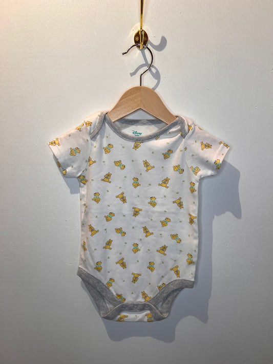 DISNEY GREY WINNIE THE POOH ONESIE 6-12M