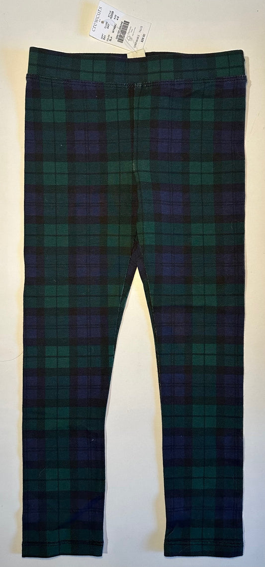 *New* Crewcuts, Dark Green and Navy Blue Plaid Leggings - Size 4-5
