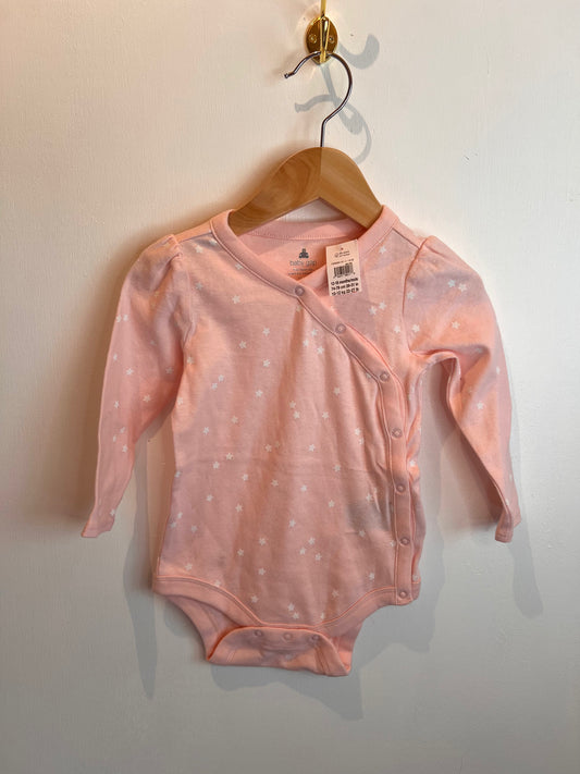 NEW BABY GAP PINK STAR ONESIE 12-18M