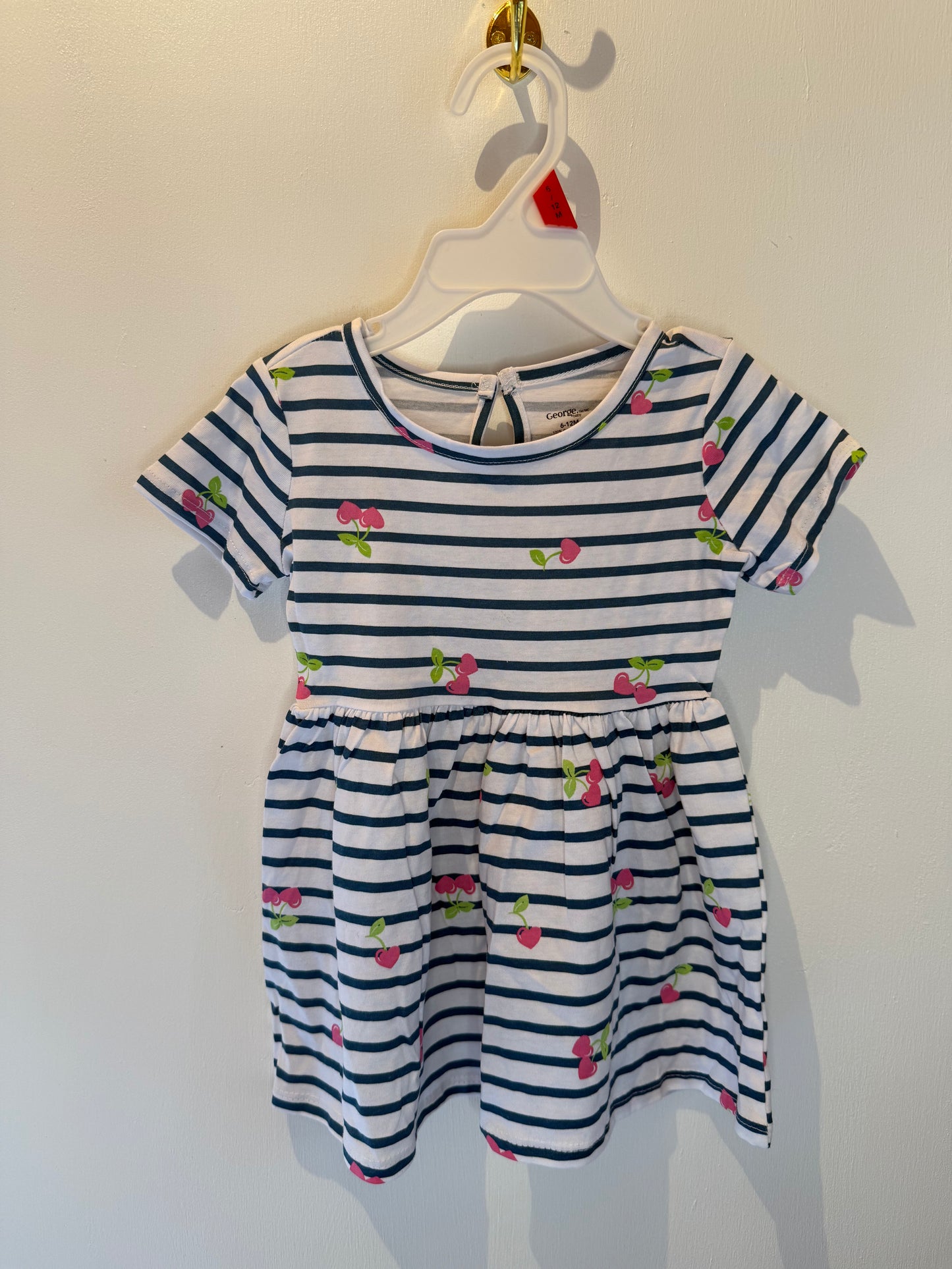 GEORGE NEW CHERRY DRESS 6-12M