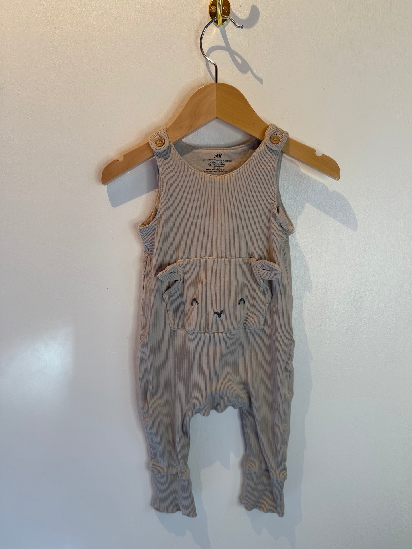 H&M BEAR ROMPER 4-6M