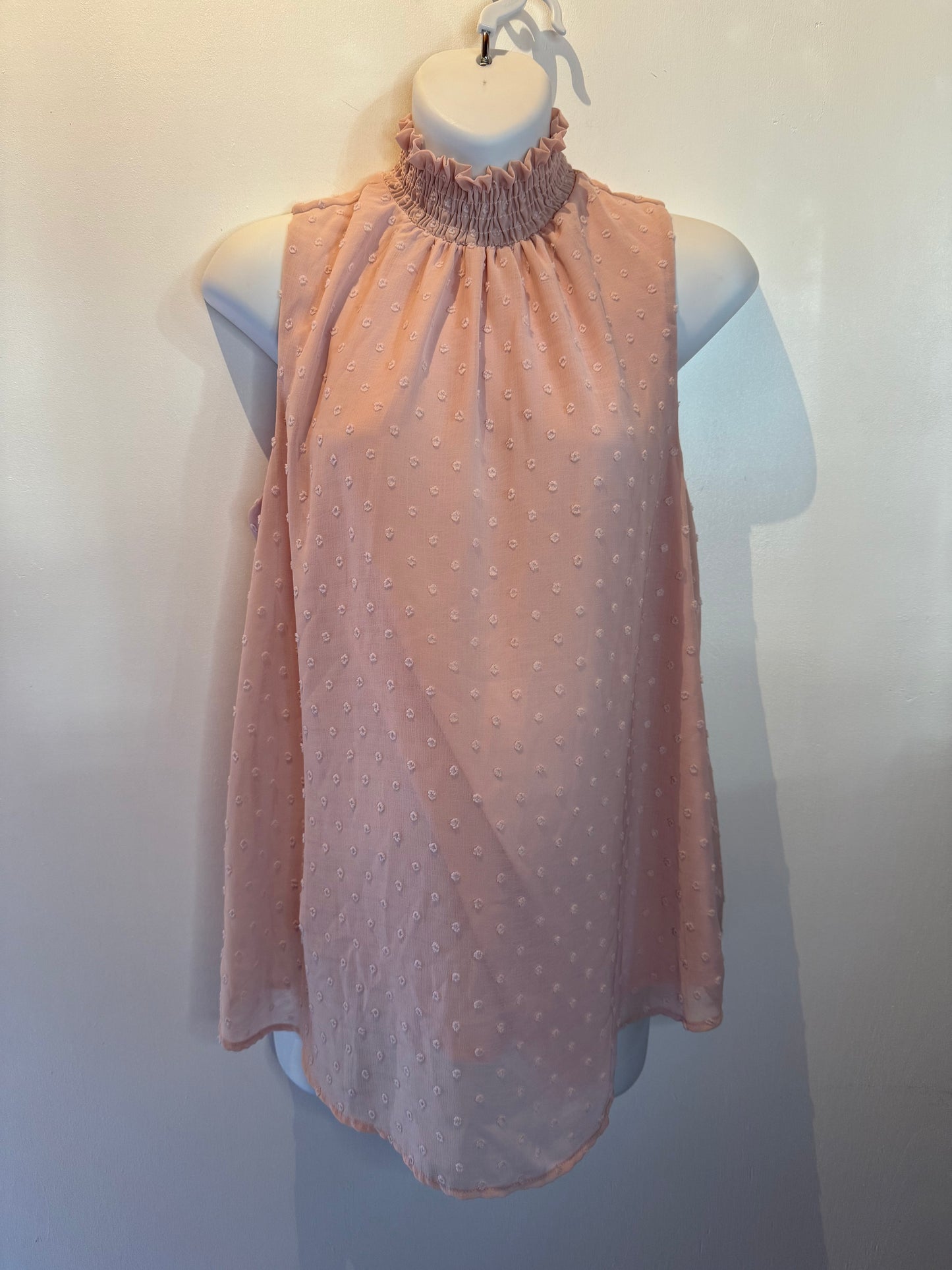 Hello Mia Maternity pink collared blouse size large