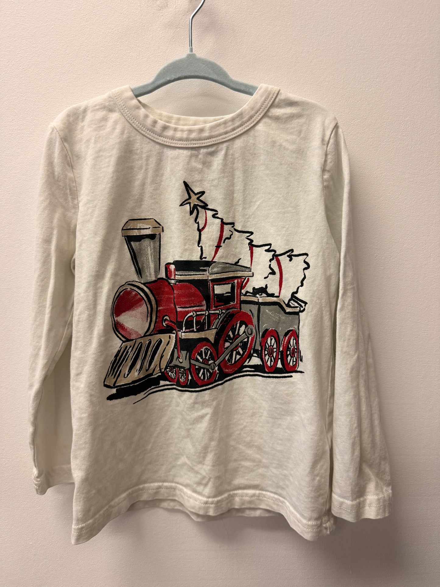 JOE FRESH TRAIN CHRISTMAS SHIRT SIZE 5T