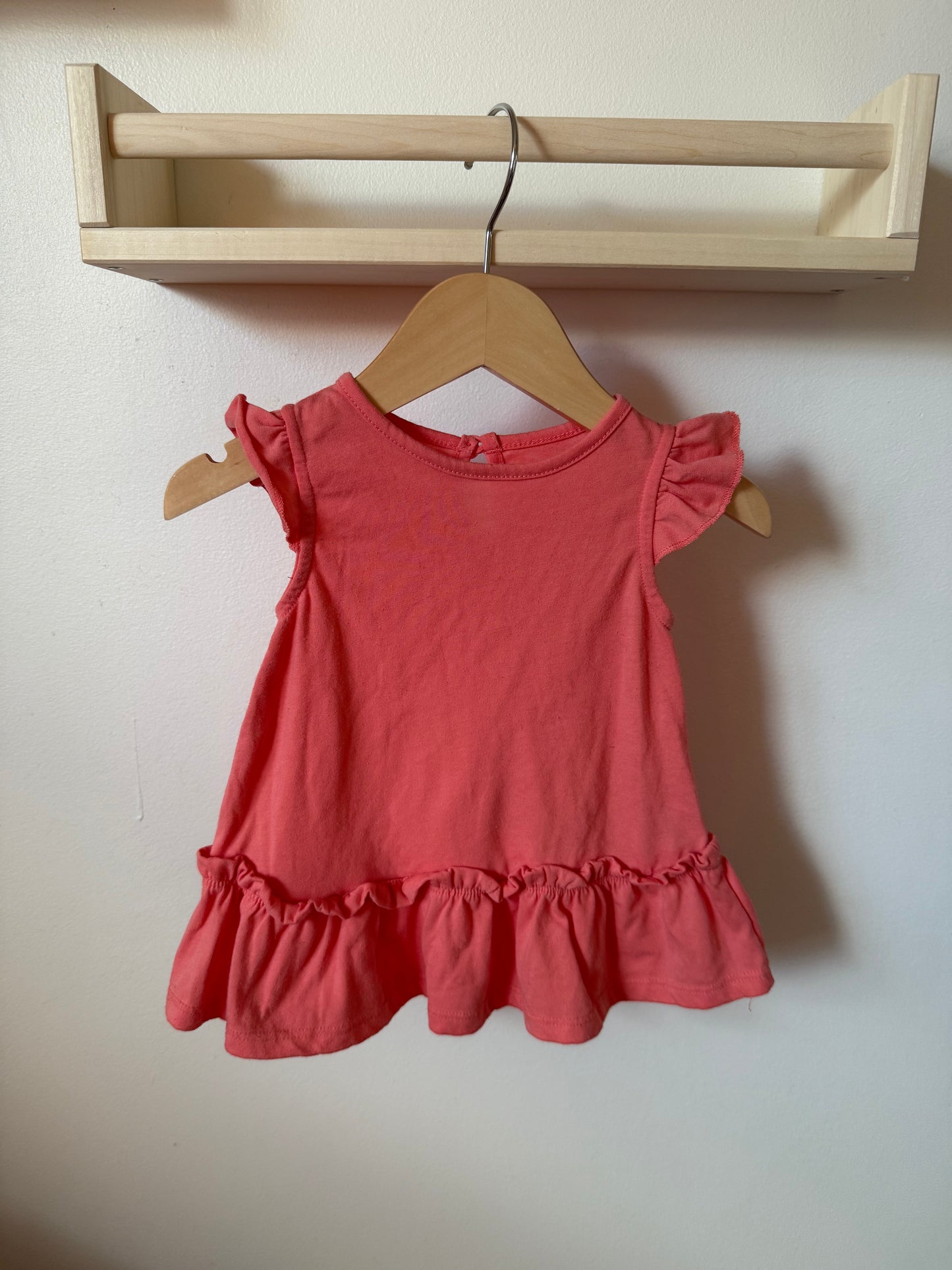 JOE FRESH CORAL DRESS 6-12M