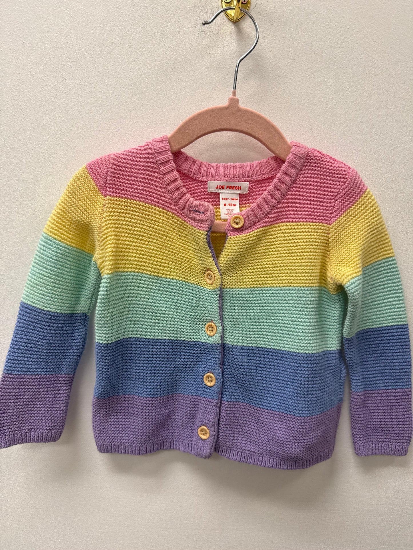 JOE FRESH STRIPPED CARDIGAN SIZE 6-12M