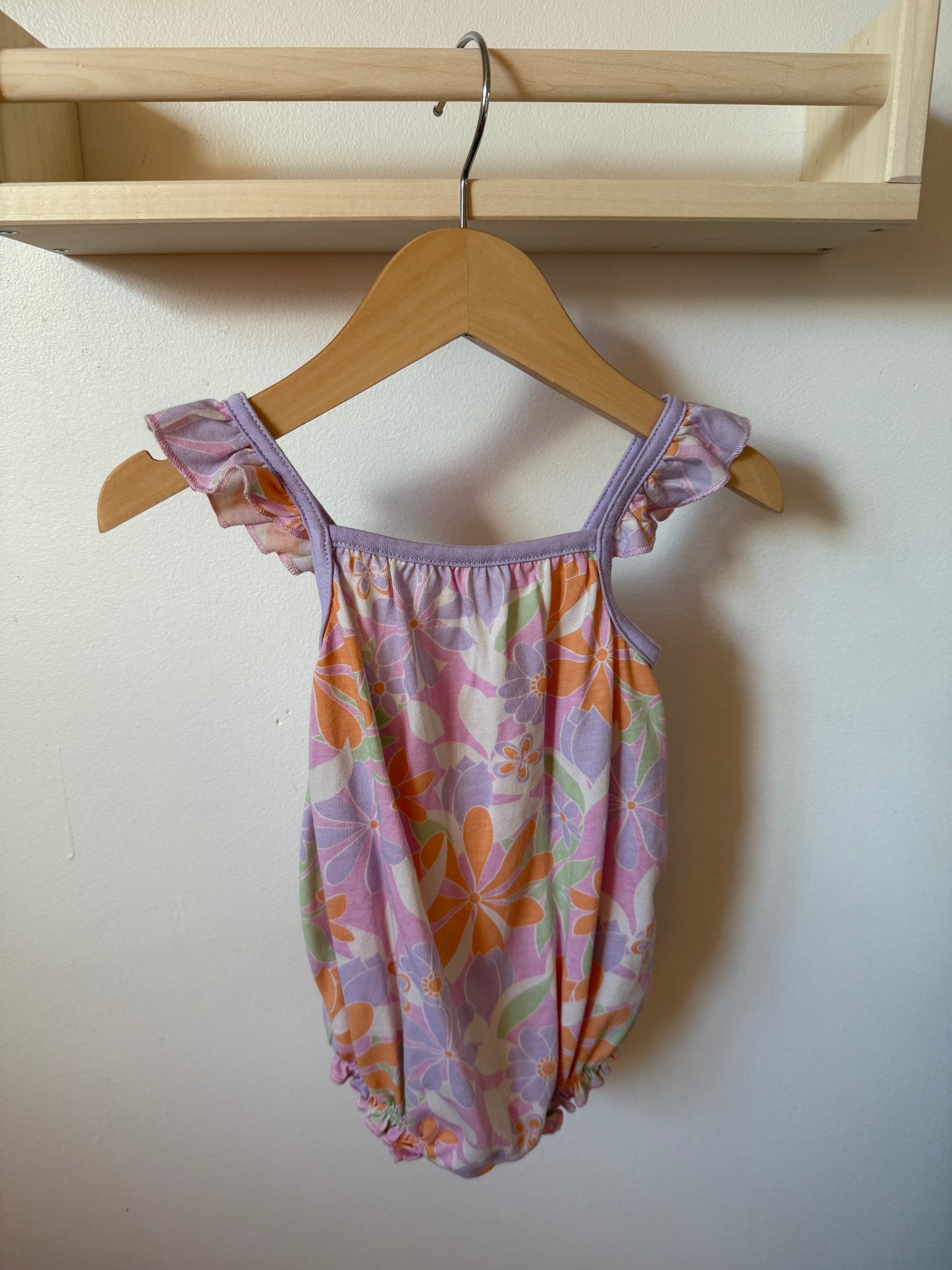 JOE FRESH FLORAL ROMPER 6-12M