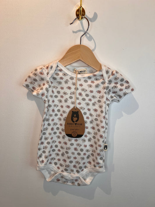 RABBIT BEAR NEW FLORAL ONESIE 6-9 Months