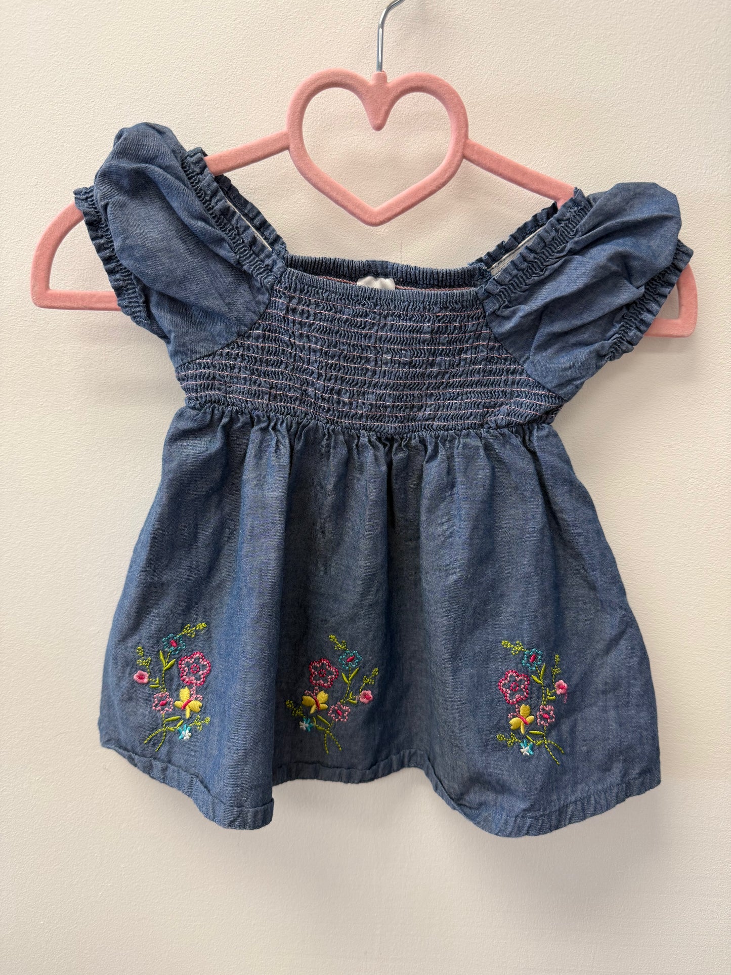 GEORGE EMBROIDERED DRESS SIZE 6-12M