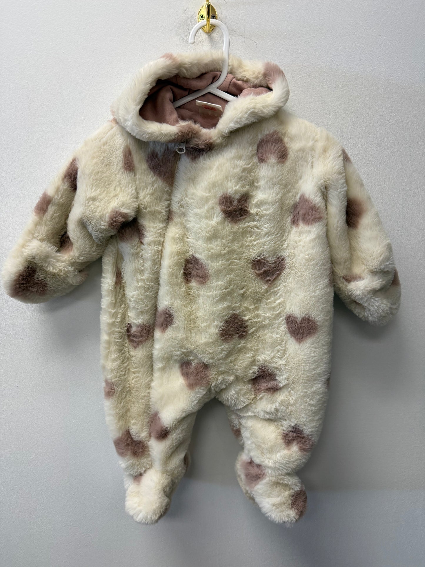 FIRST WISH HEART BUNTING SUIT SIZE 3-6M