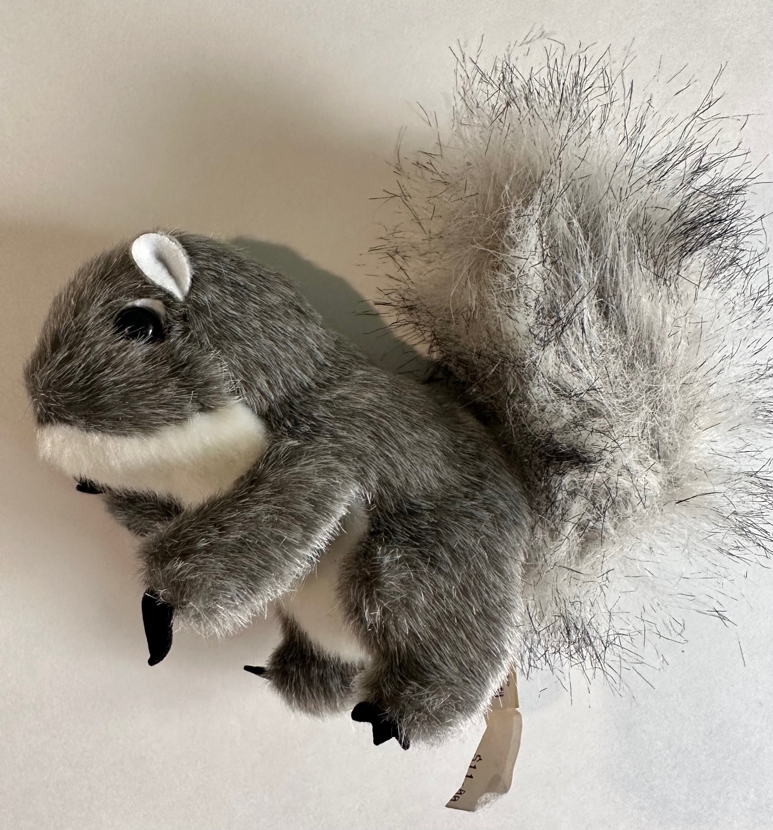 Folkmanis, Small Plush Grey Squirrel Finger Puppet – Linen for Littles