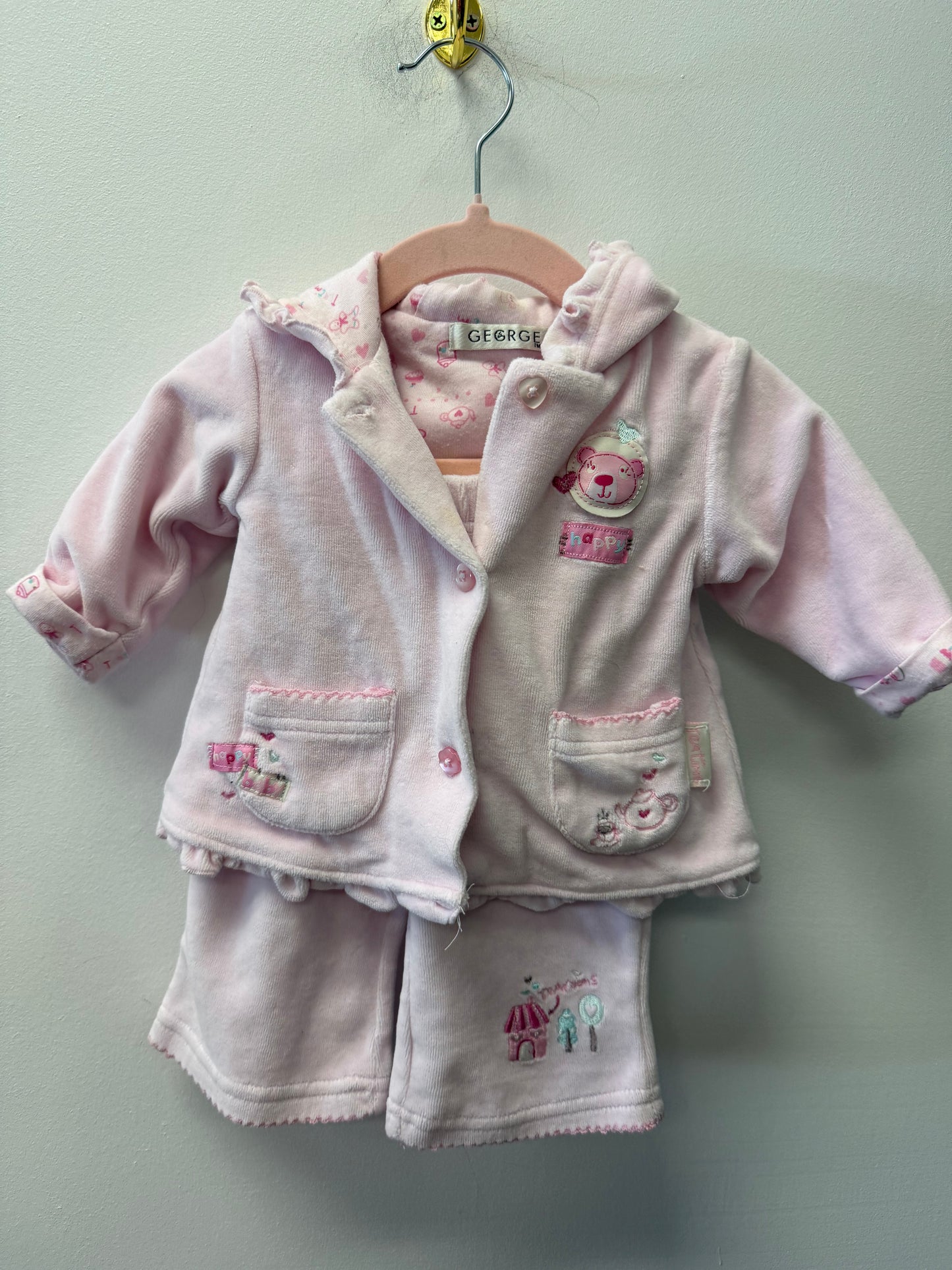 GEORGE FLEECE 2 PIECE OUTFIT SIZE 3M