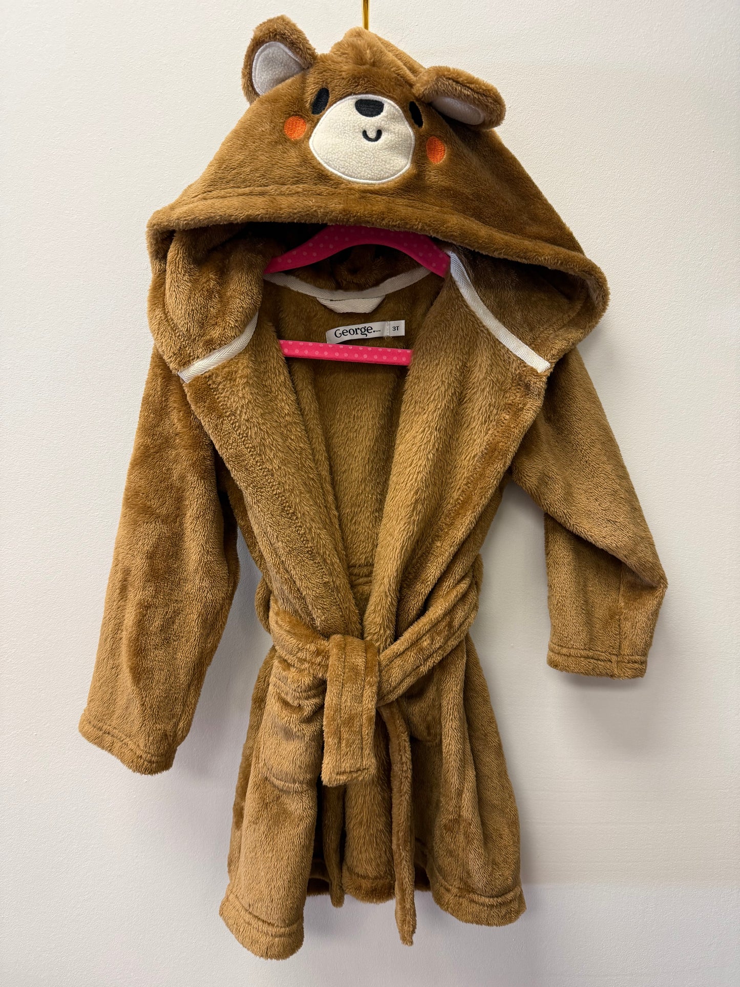 GEORGE SHERPA BEAR ROBE SIZE 3T