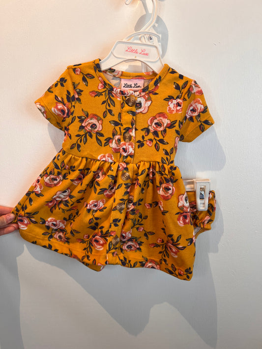 NEW LITTLE LASS 2 PIECE DRESS 3-6M