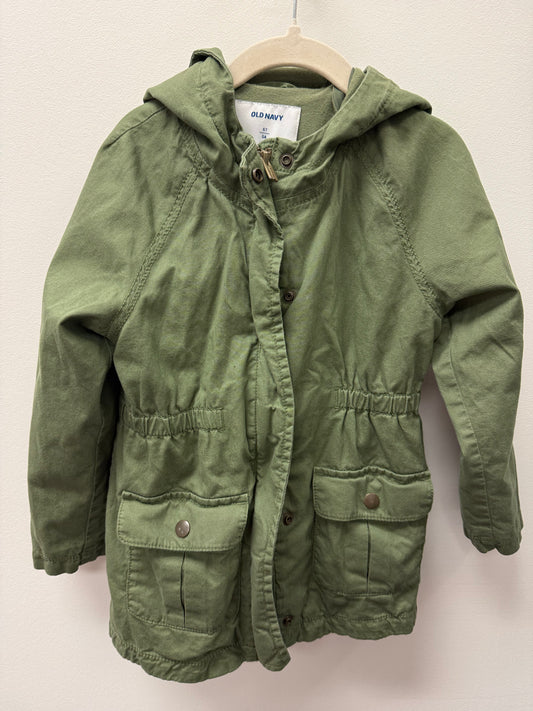 OLD NAVY GREEN LINED JACKET SIZE 5