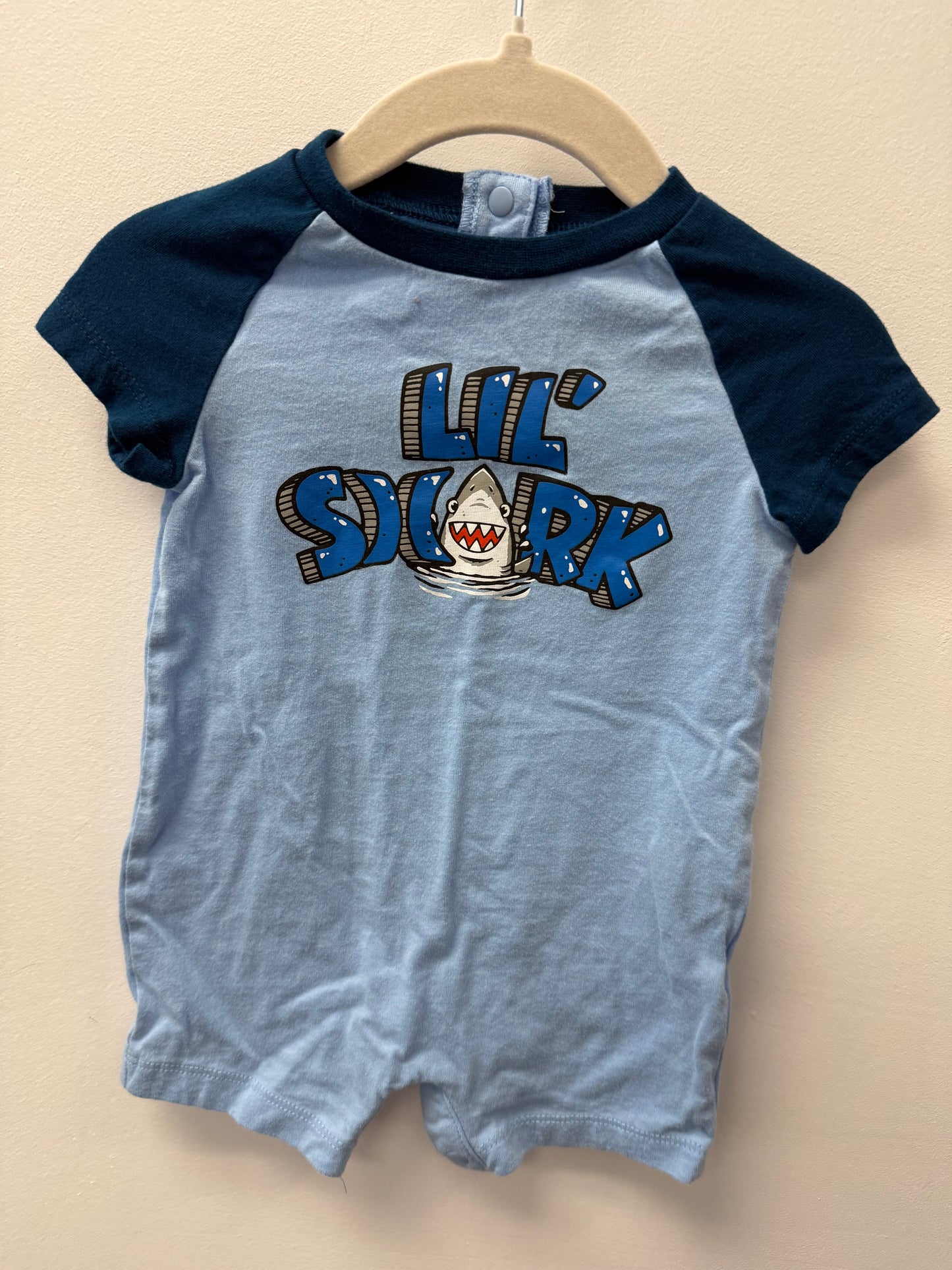 HURLEY "LIL SHARK" ROMPER SIZE 6M