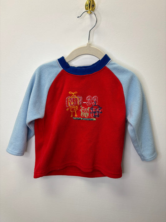 BUM EQUIPMENT FLEECE LITTLE ROBOT CREW SIZE 18M
