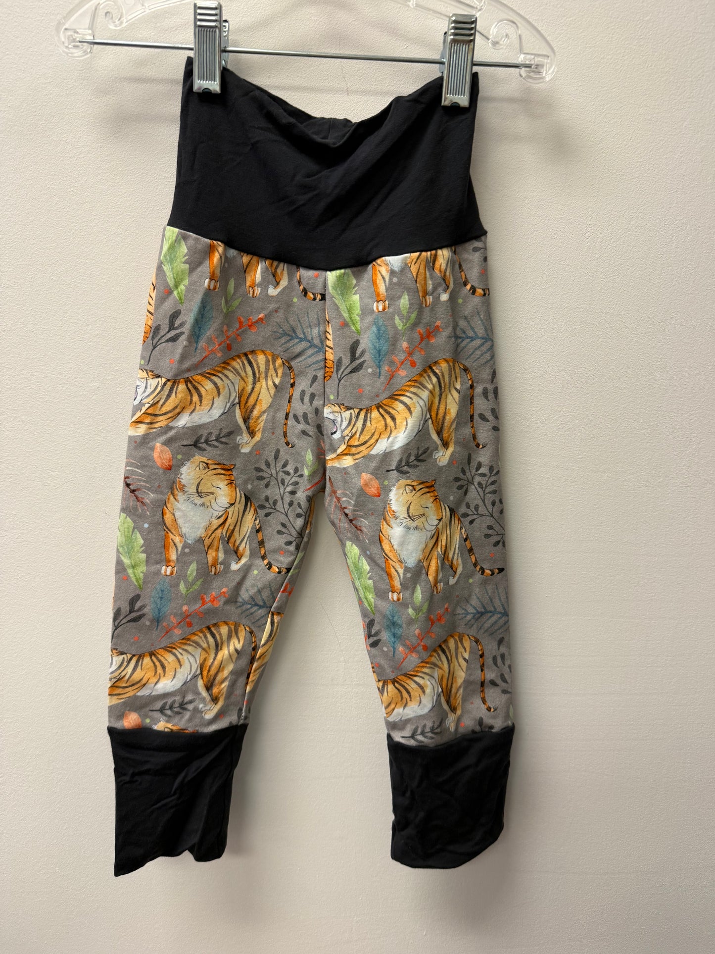 HAND MADE TIGER GROW WITH ME PANTS SIZE 12-24M
