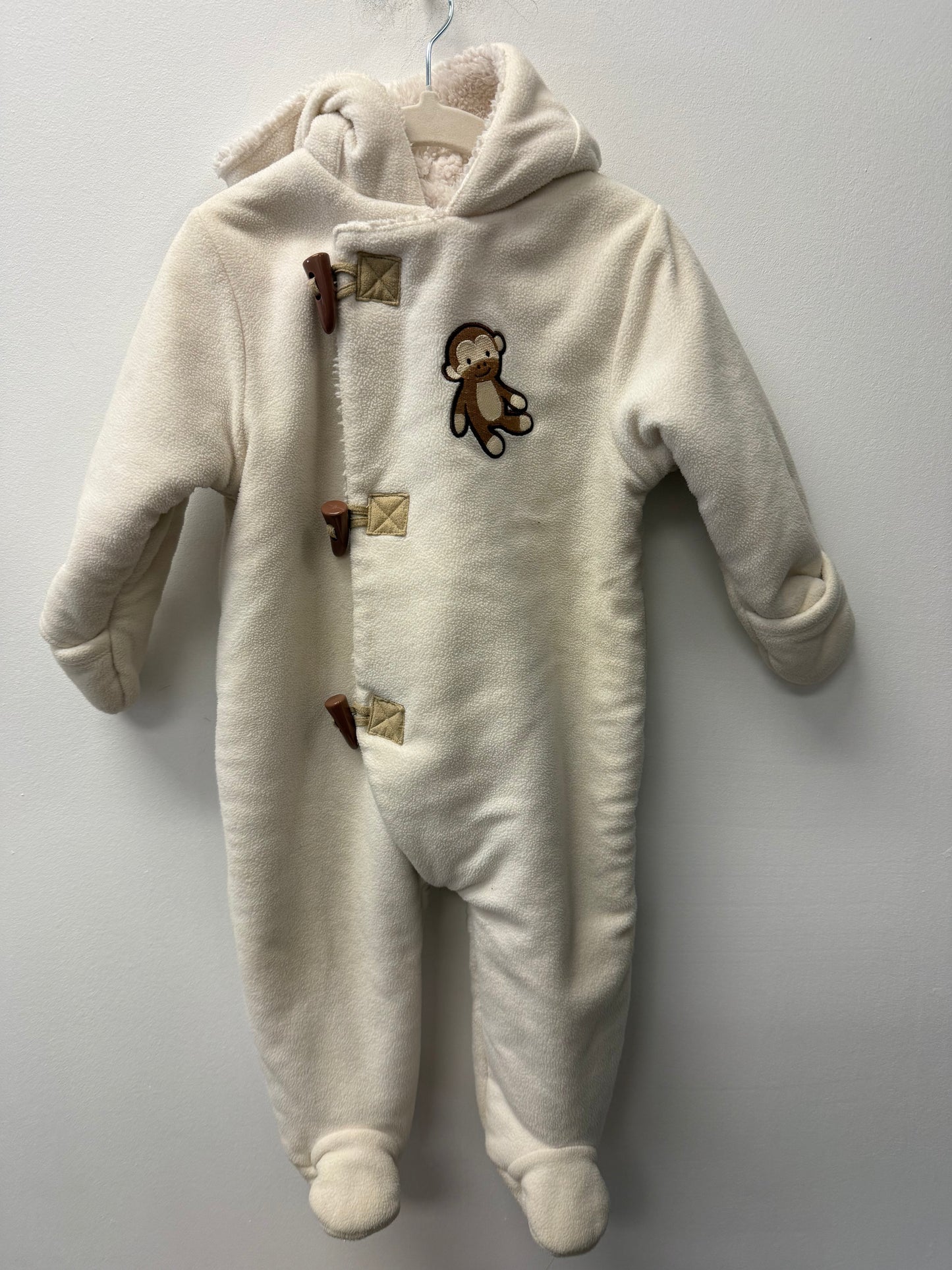 JOE FRESH MONKEY BUNTING SUIT SIZE 6-12M