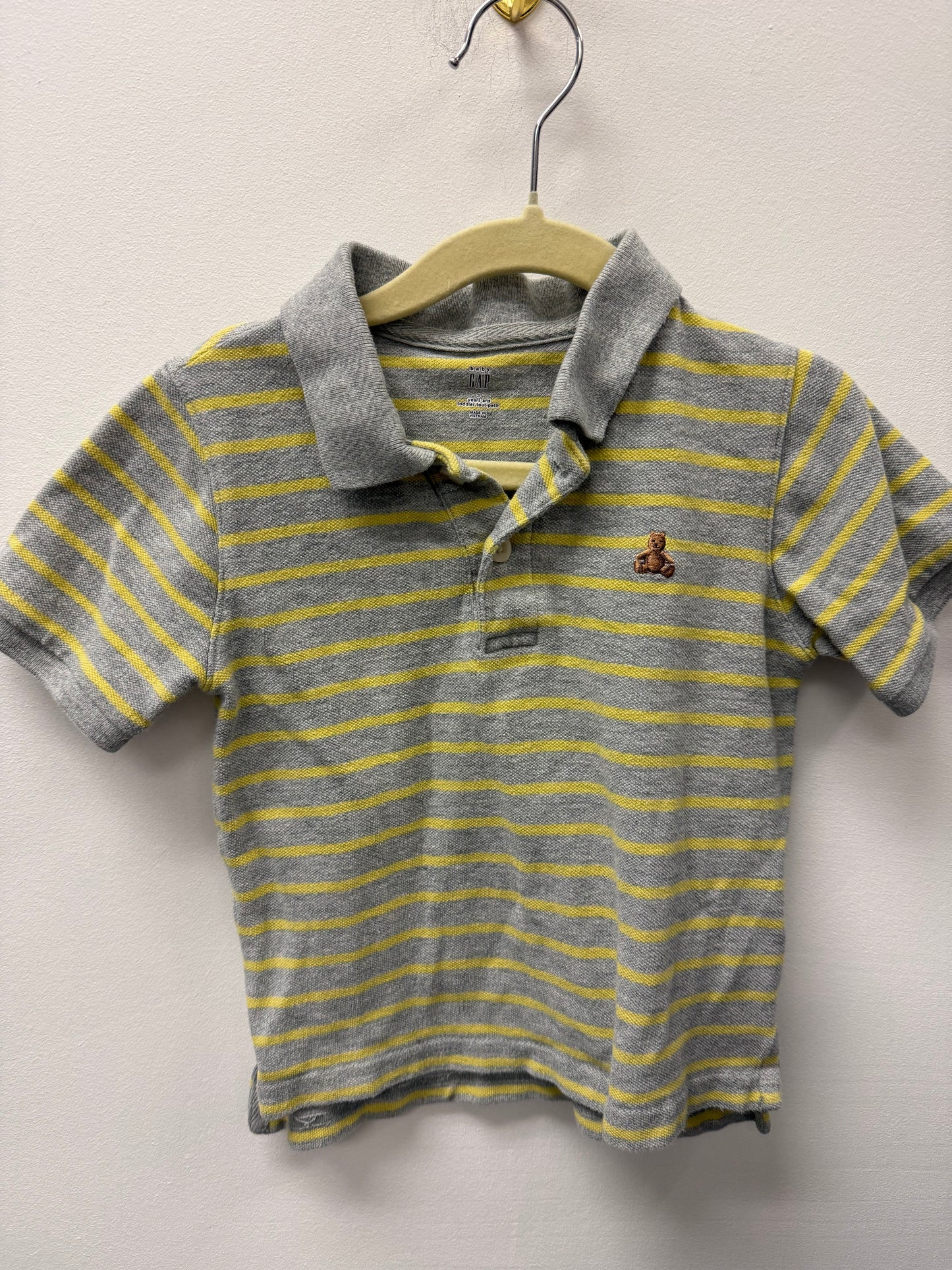 BABY GAP GREY COLLARED SHIRT SIZE 3T
