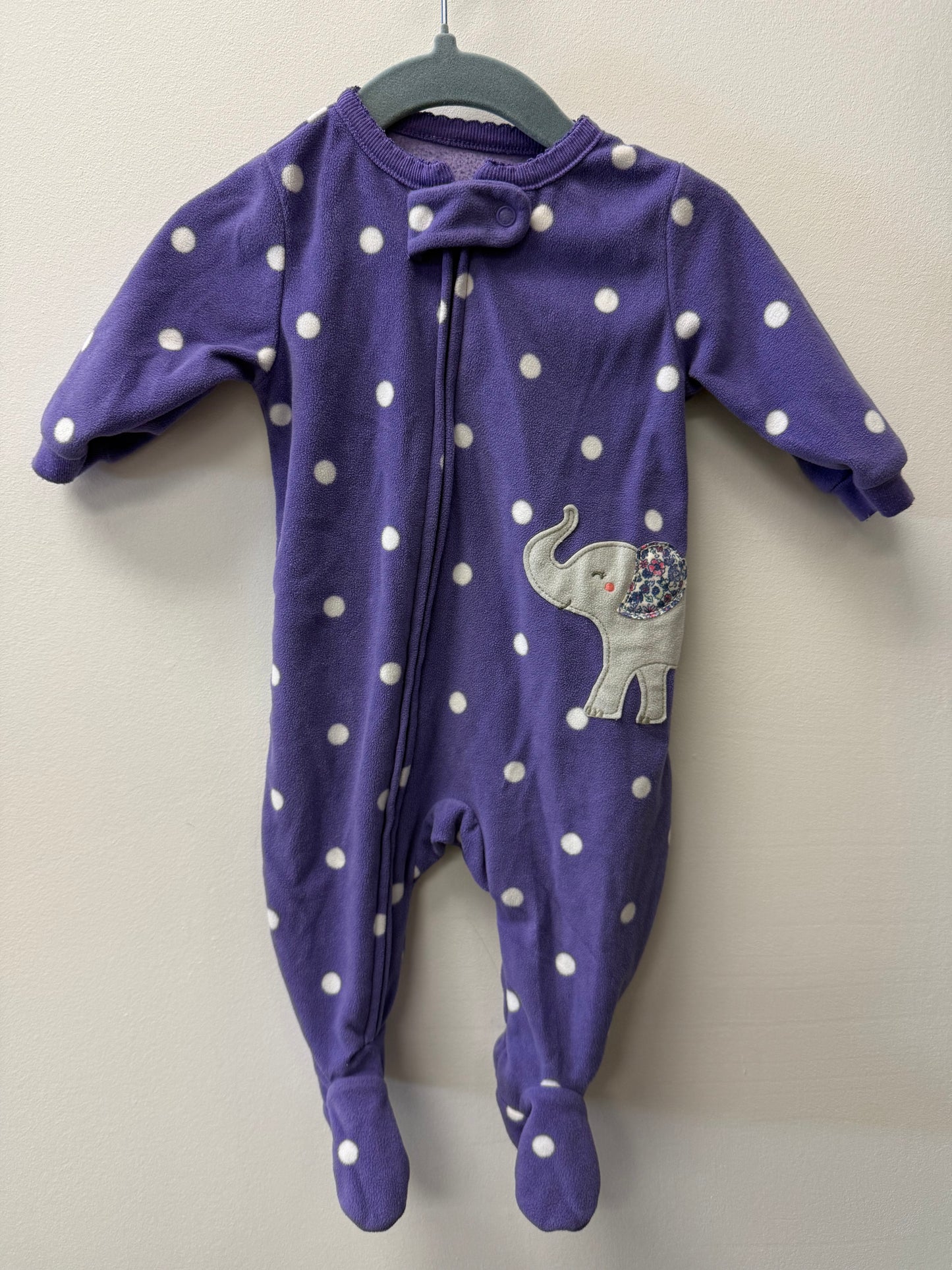 CARTERS FLEECE ELEPHANT SLEEPER SIZE 3M