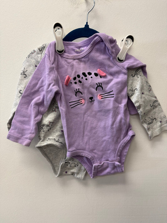 PEKKLE CAT ONESIE SET SIZE 9M