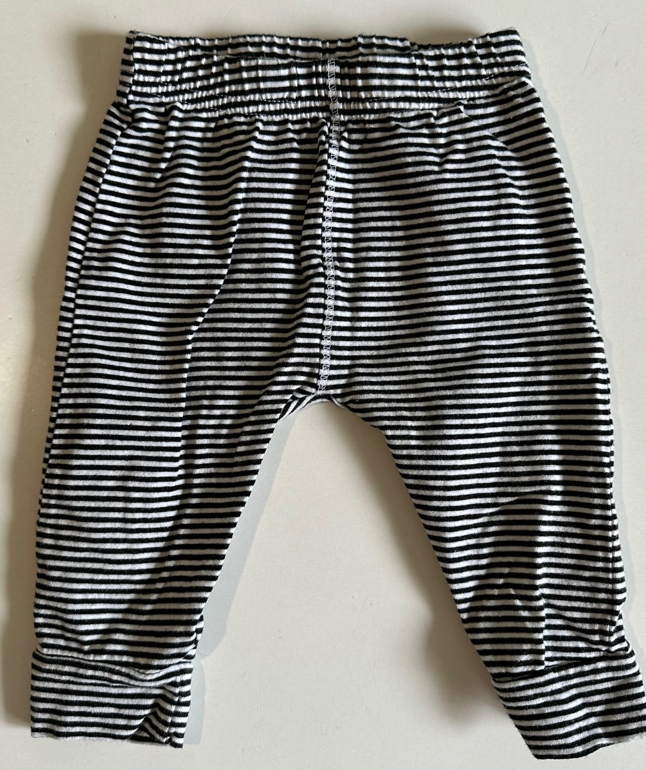 Simple Joys, Black and White Striped Pants - 6-9 Months