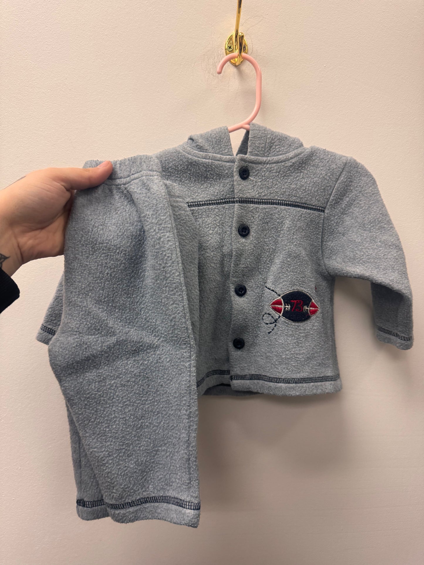 CHEROKEE BABY FLEECE BOOTBALL TRACK SUIT SIZE 3M