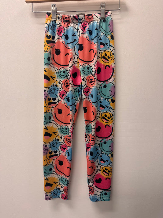 SMILEY FACE LEGGINGS SIZE 8