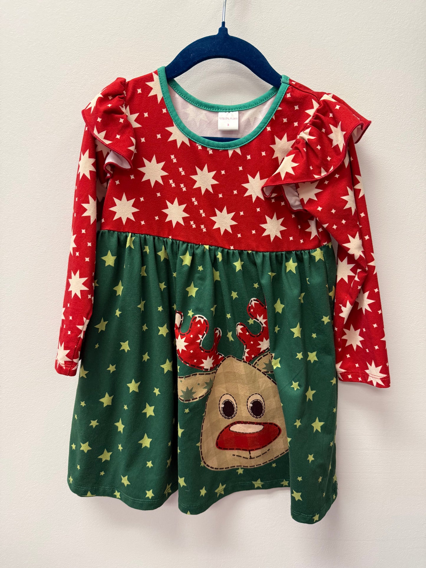 PENELOPE PLUMM REINDEER DRESS SIZE 3T