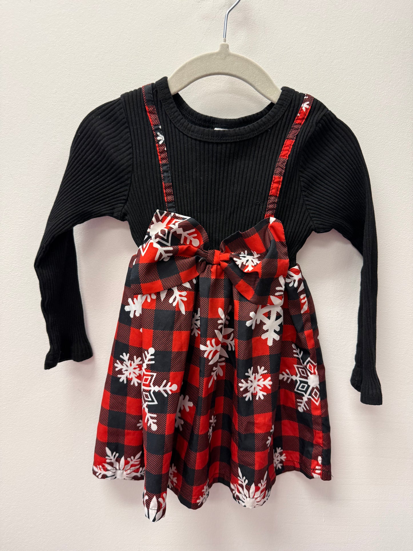 PLAID SNOWFLAKE DRESS SIZE 18-24M