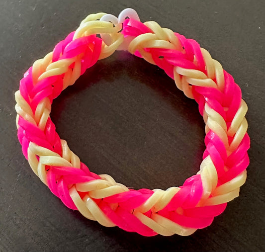 Yellow and Bright Pink Bracelet - Size 2-5