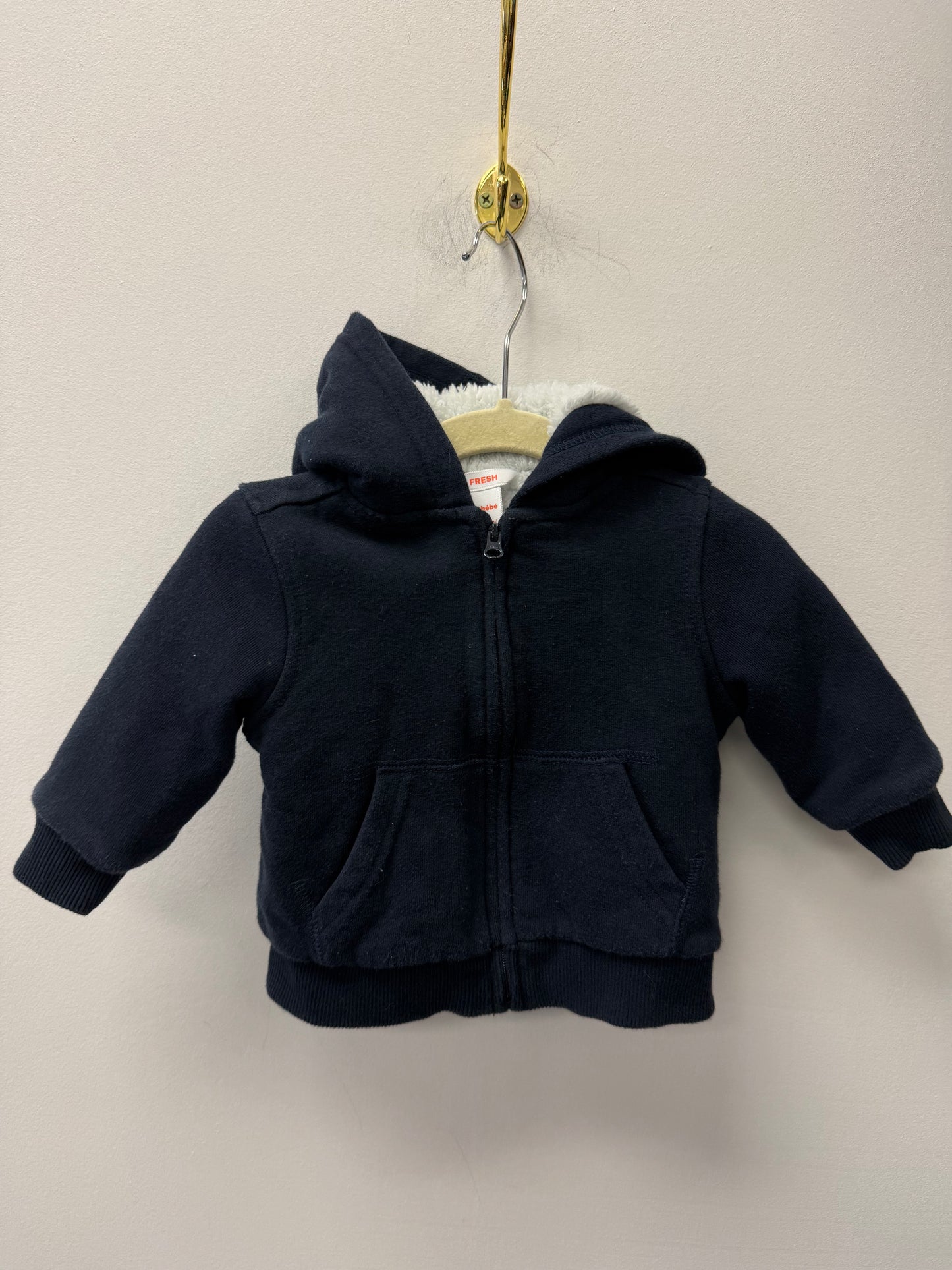 JOE FRESH SHERPA LINED SWEATER SIZE 3-6M
