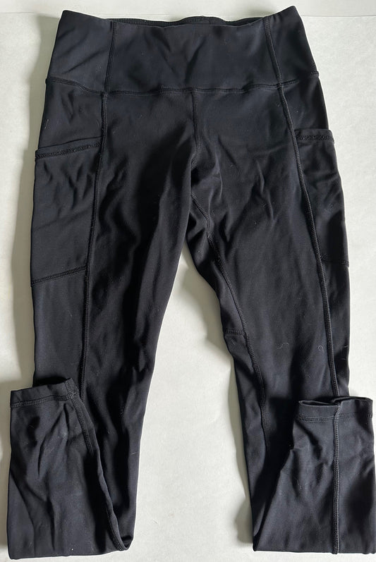 *Adult* Unknown Brand, Black Leggings with Side Pockets - Size Small