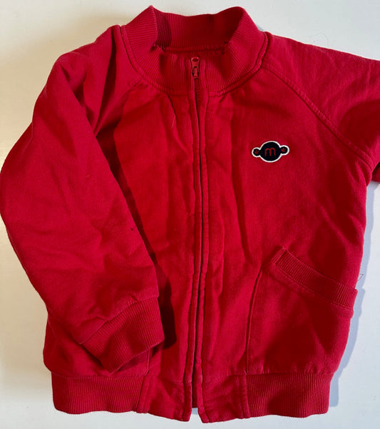 *Play* Moa Baby, Red Zip-Up Jacket - Size 2-3T