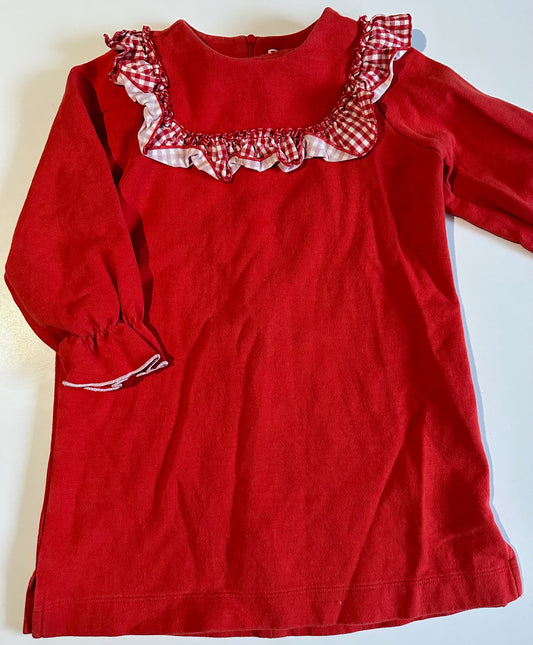 *Play* I Love J, Red Dress with Ruffle Details - Size Medium (5)