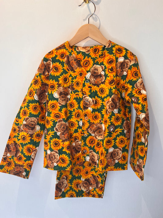 HOME MADE SUNFLOWER PYJAMAS SIZE 6