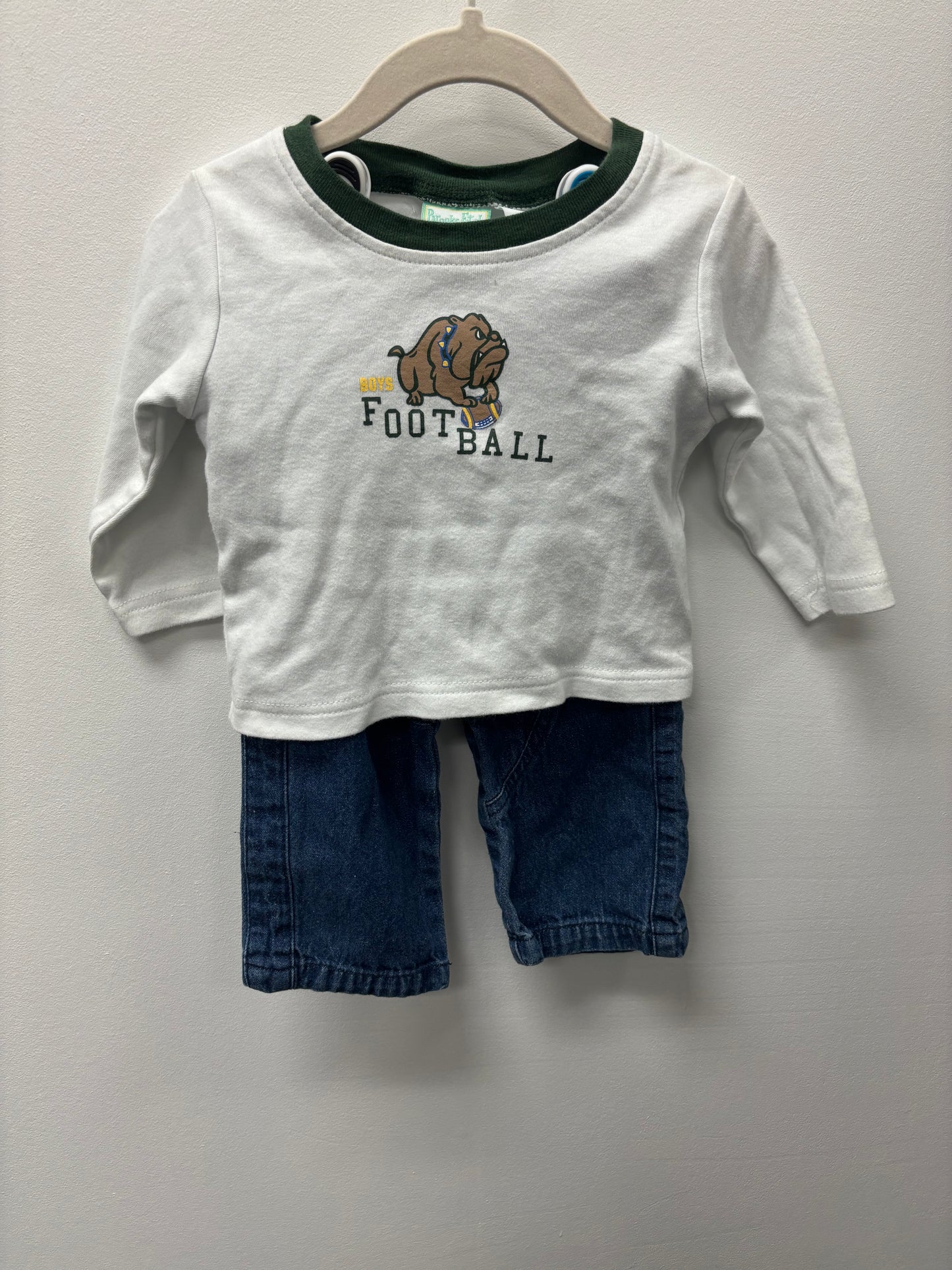 BROOKS FITCH BABY FOOTBALL OUTFIT SIZE 12M