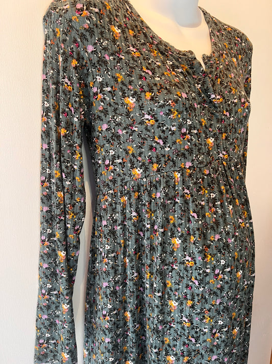 PAISLEY SKY GREEN FLORAL MATERNITY DRESS MED