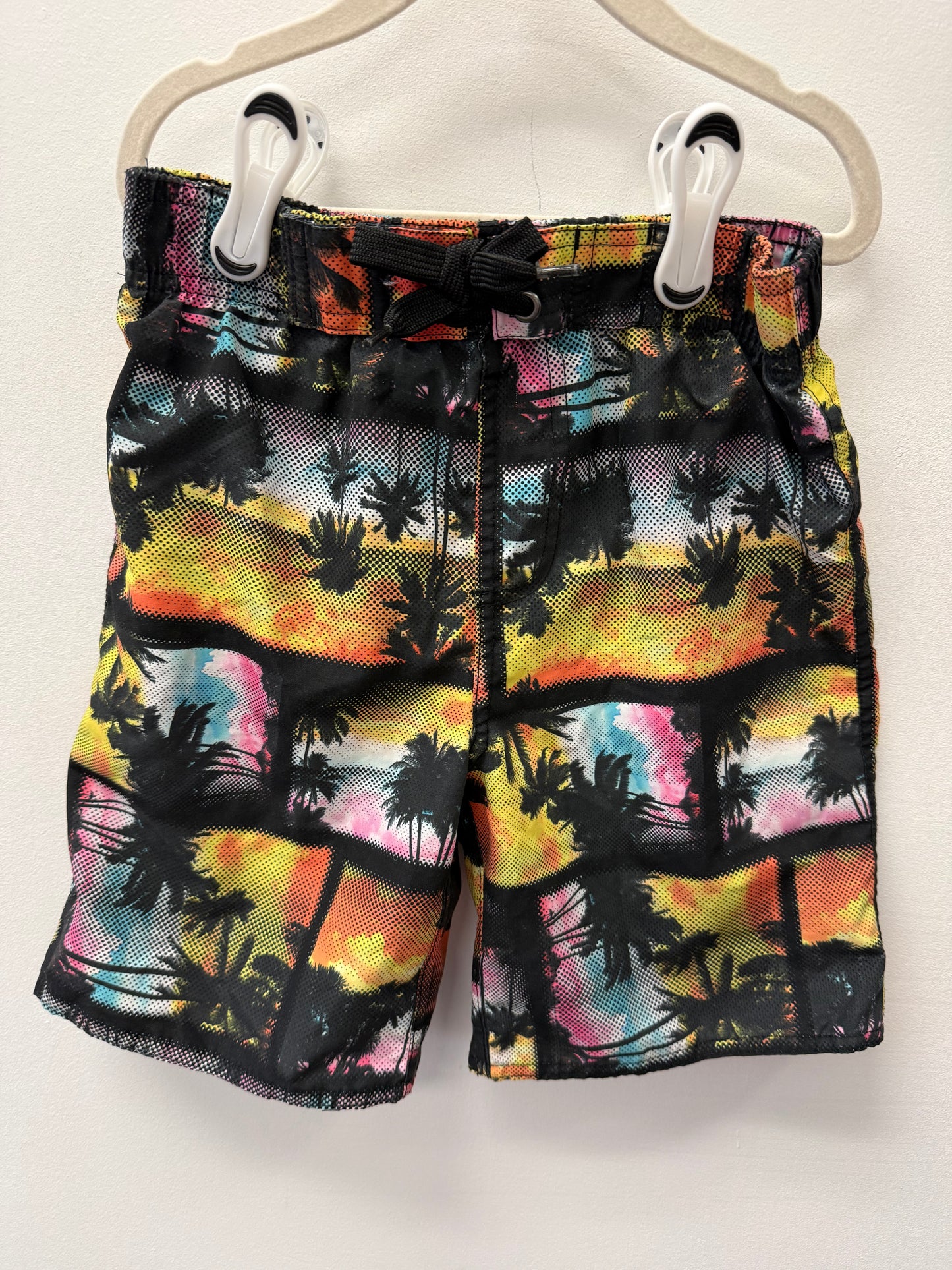 ARIE PALM TREE SWIM SHORTS SIZE 5-6 (FIT LARGER)